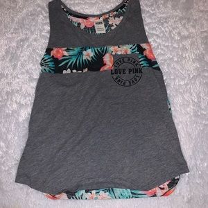 Victoria’s Secret pink floral pocketed tank top